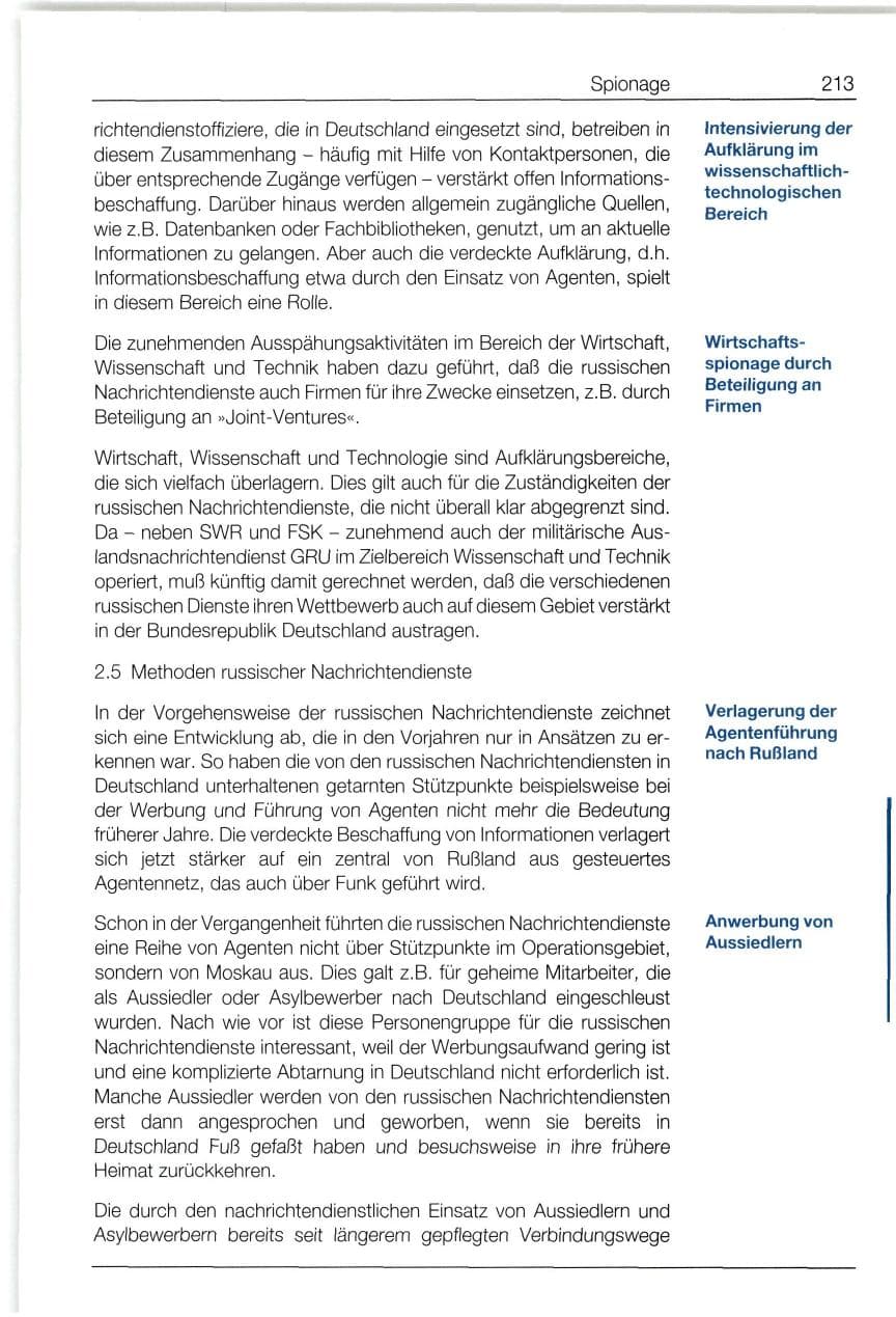 Seite 213 des Verfassungsschutzbericht 1994 Bund