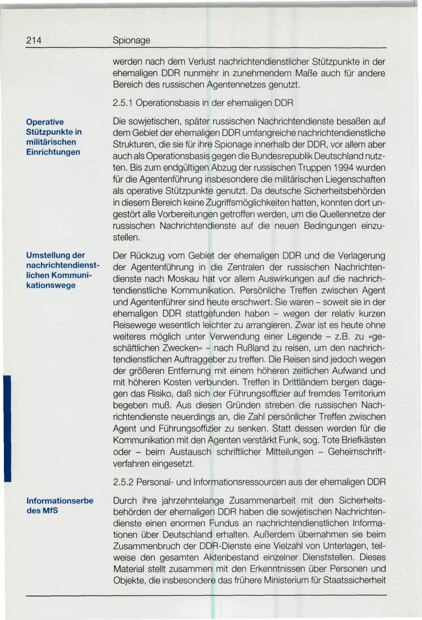 Seite 214 des Verfassungsschutzbericht 1994 Bund