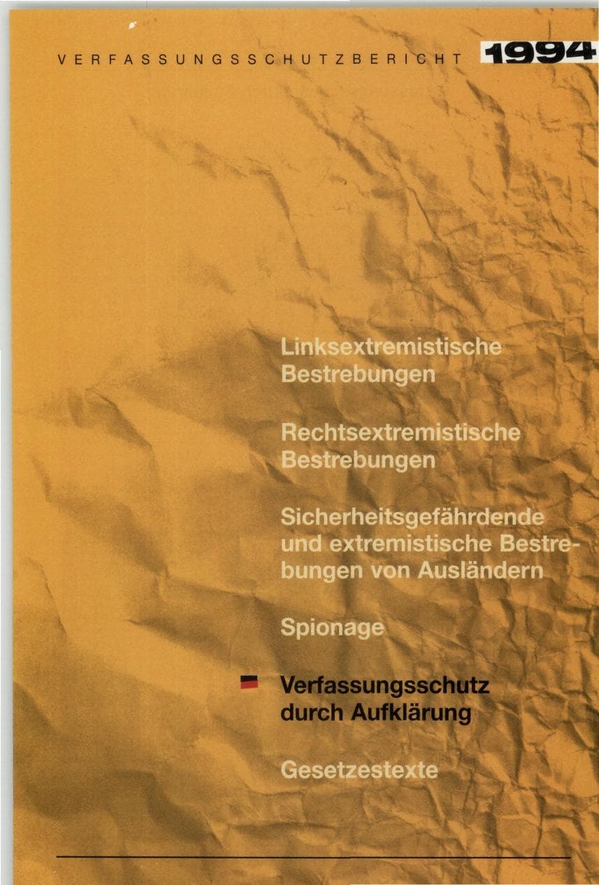 Seite 227 des Verfassungsschutzbericht 1994 Bund