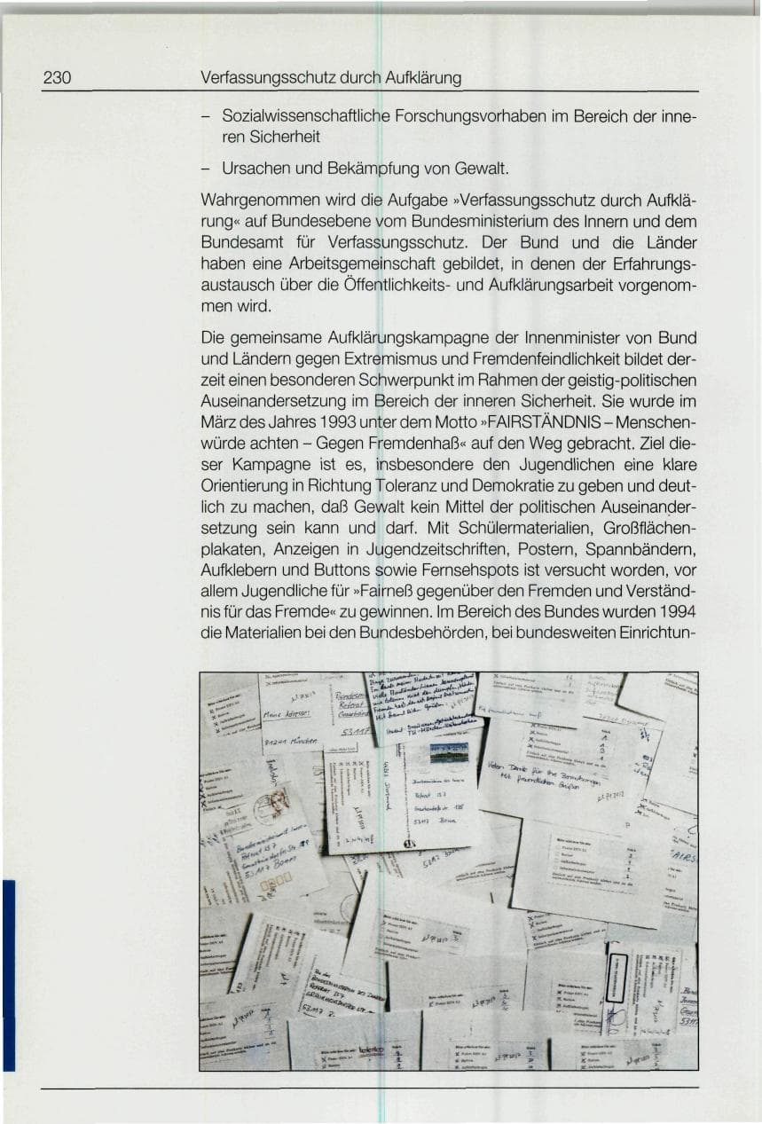 Seite 230 des Verfassungsschutzbericht 1994 Bund