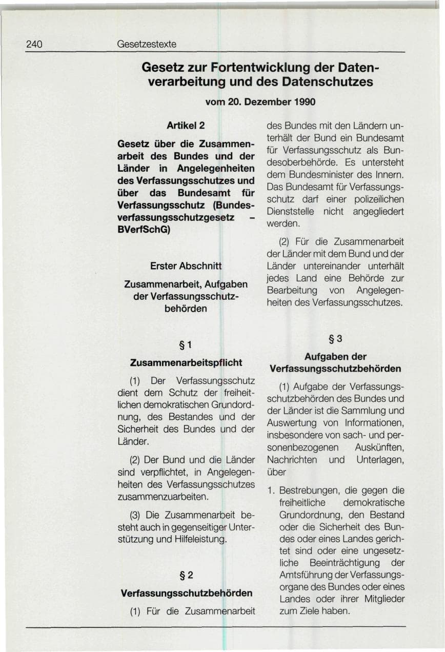 Seite 240 des Verfassungsschutzbericht 1994 Bund