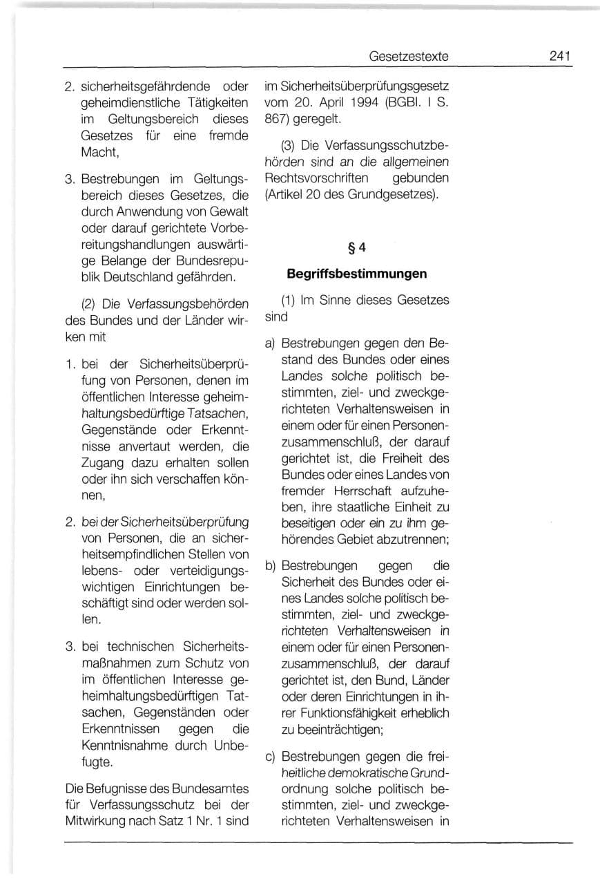 Seite 241 des Verfassungsschutzbericht 1994 Bund
