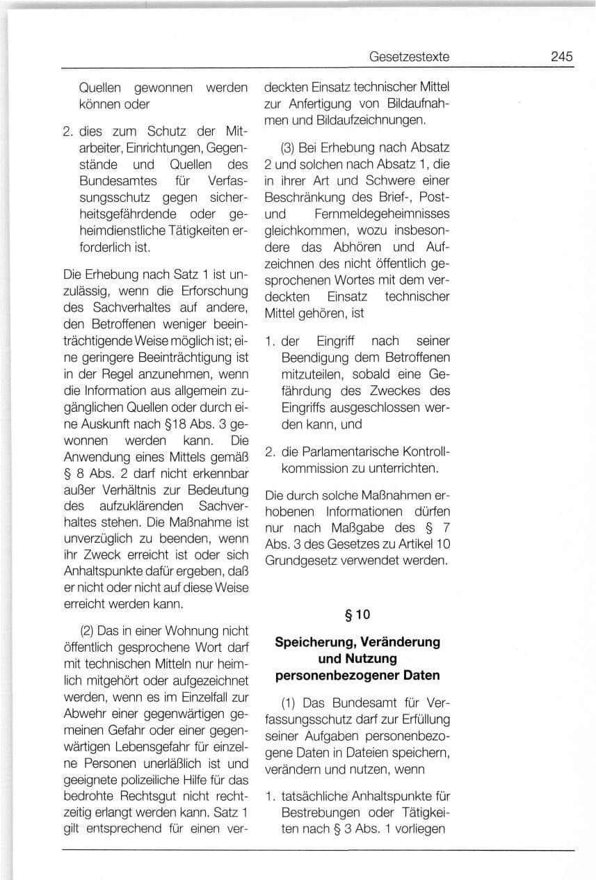 Seite 245 des Verfassungsschutzbericht 1994 Bund