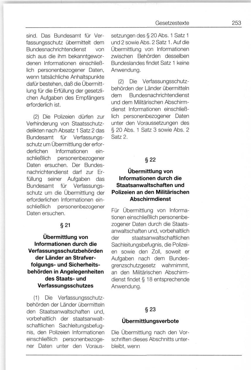 Seite 253 des Verfassungsschutzbericht 1994 Bund