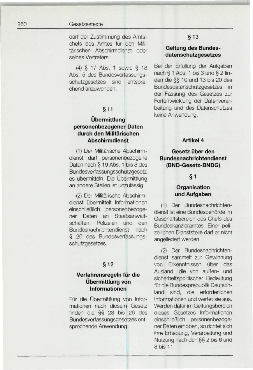 Seite 260 des Verfassungsschutzbericht 1994 Bund