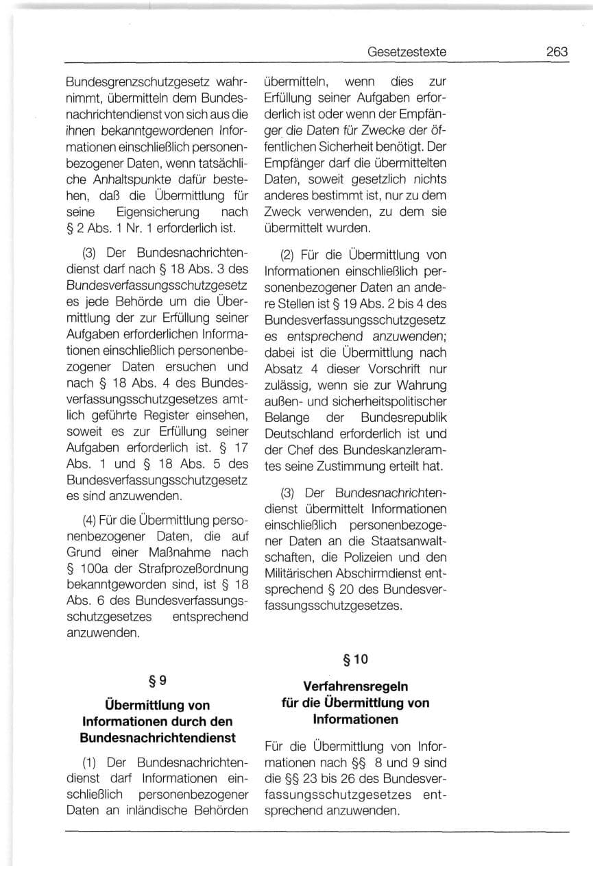 Seite 263 des Verfassungsschutzbericht 1994 Bund