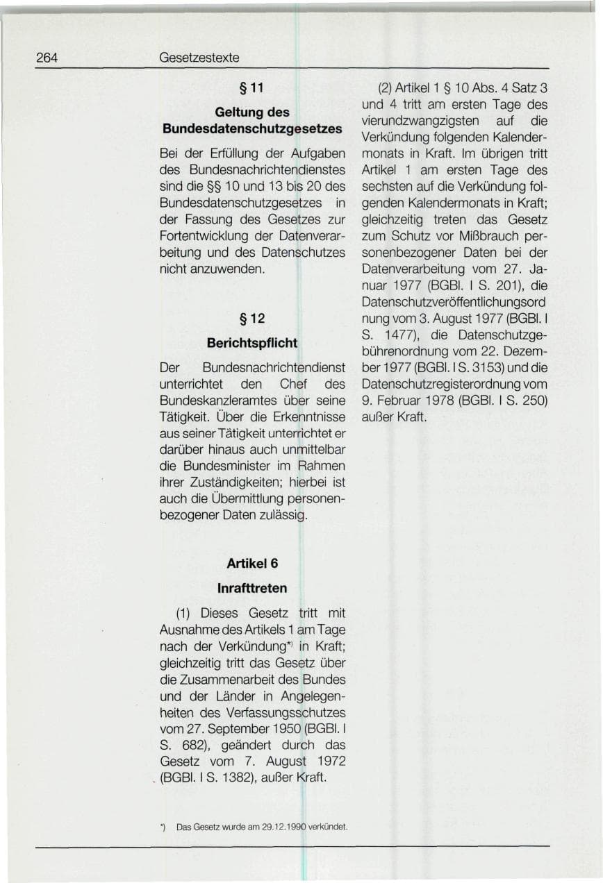 Seite 264 des Verfassungsschutzbericht 1994 Bund