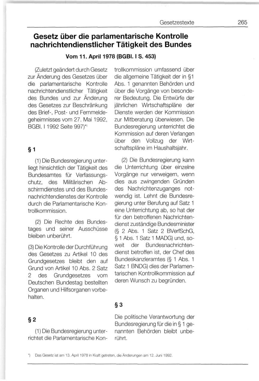 Seite 265 des Verfassungsschutzbericht 1994 Bund