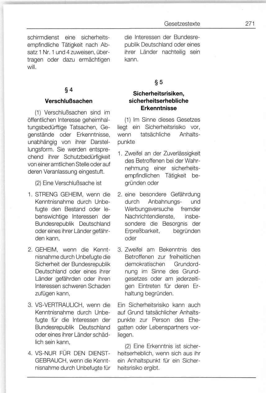 Seite 271 des Verfassungsschutzbericht 1994 Bund
