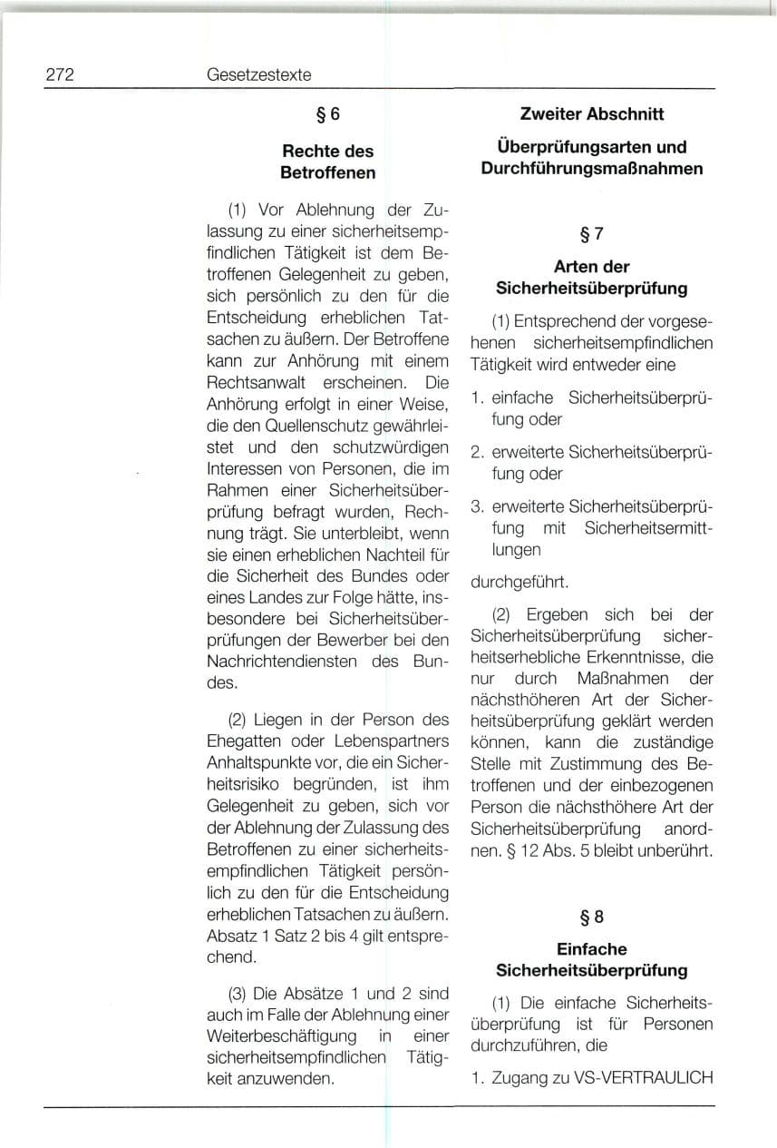 Seite 272 des Verfassungsschutzbericht 1994 Bund