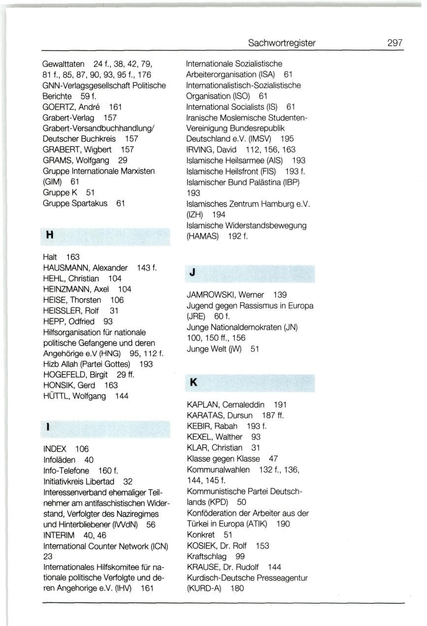 Seite 297 des Verfassungsschutzbericht 1994 Bund