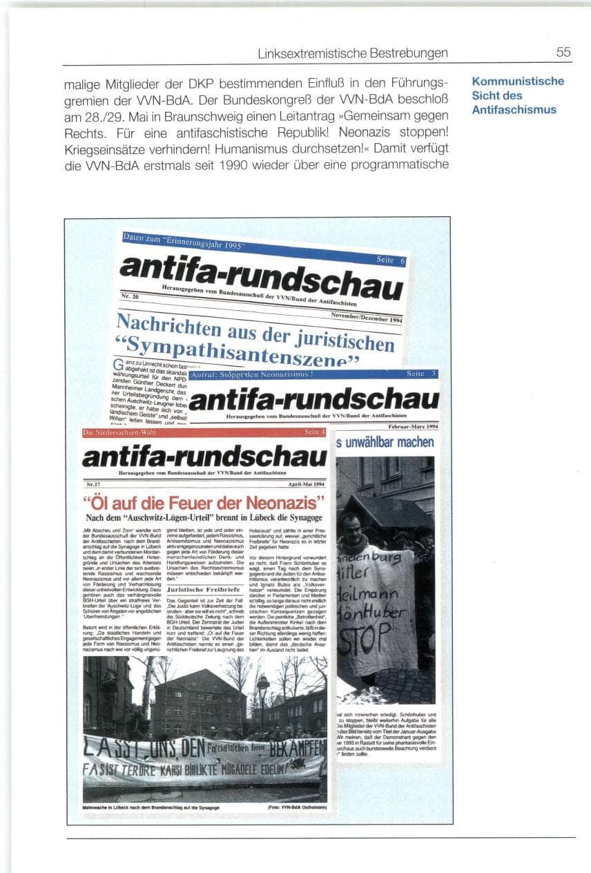 Seite 55 des Verfassungsschutzbericht 1994 Bund