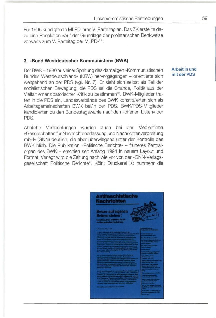 Seite 59 des Verfassungsschutzbericht 1994 Bund