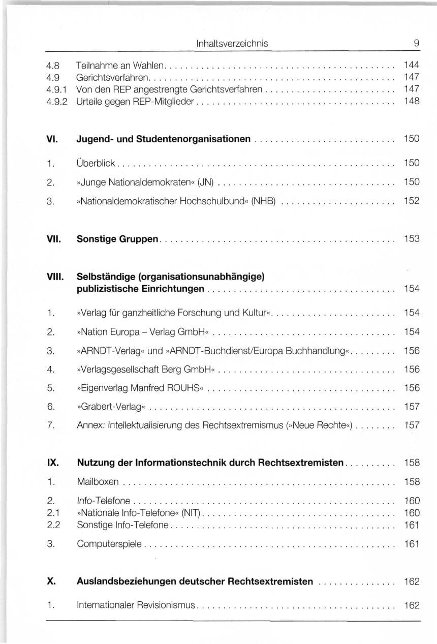 Seite 9 des Verfassungsschutzbericht 1994 Bund