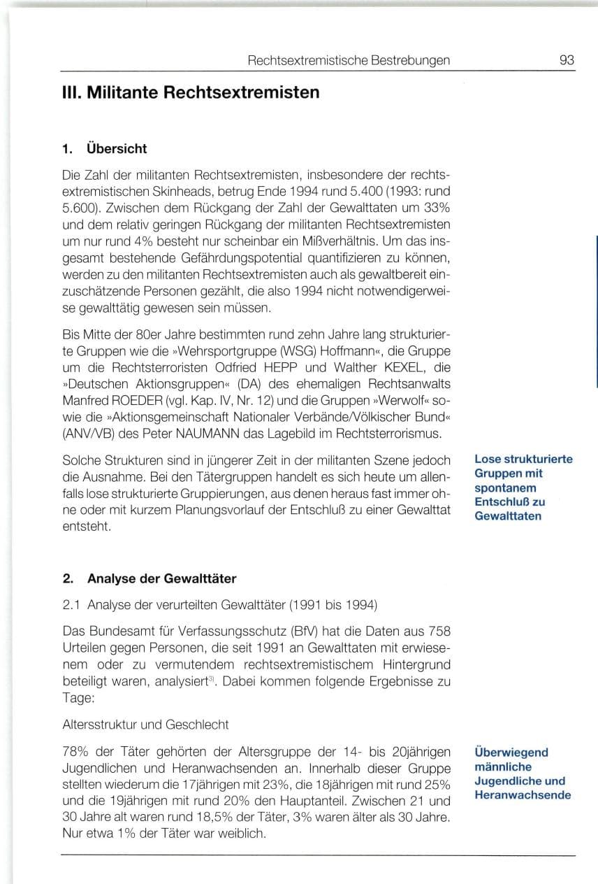 Seite 93 des Verfassungsschutzbericht 1994 Bund