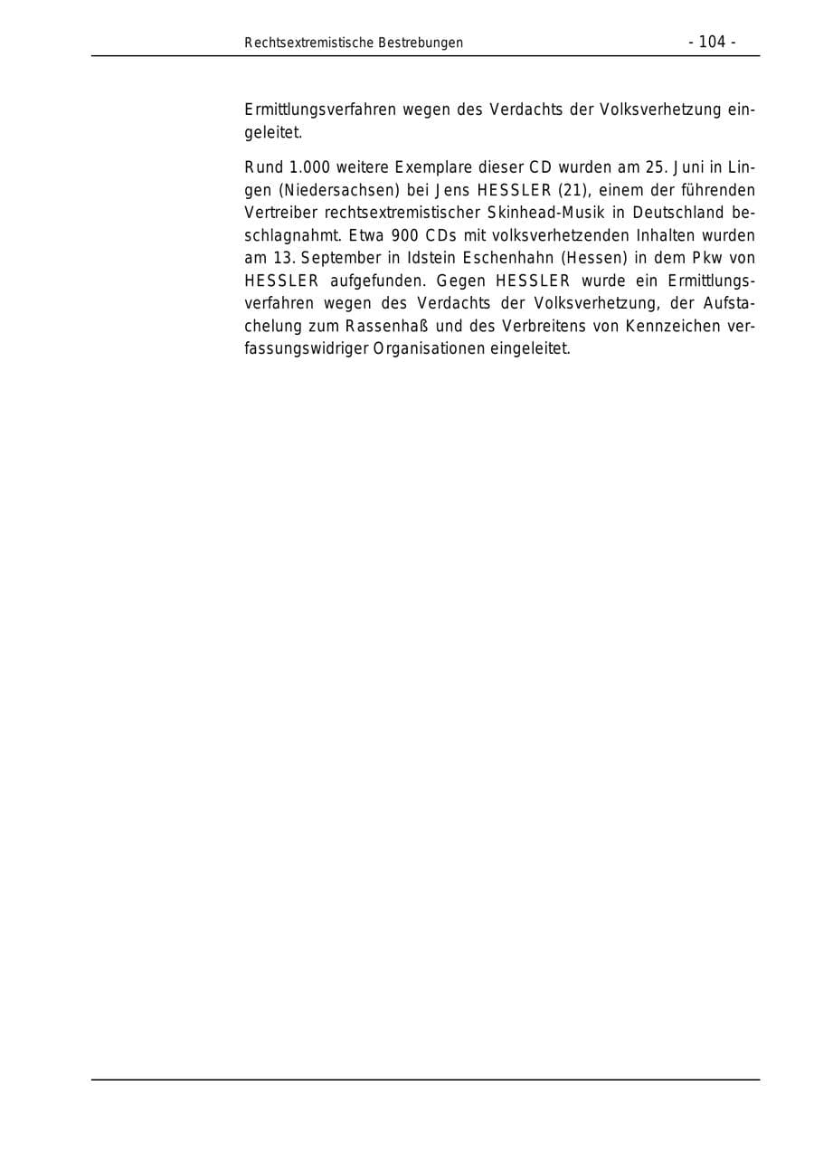 Seite 104 des Verfassungsschutzbericht 1996 Bund