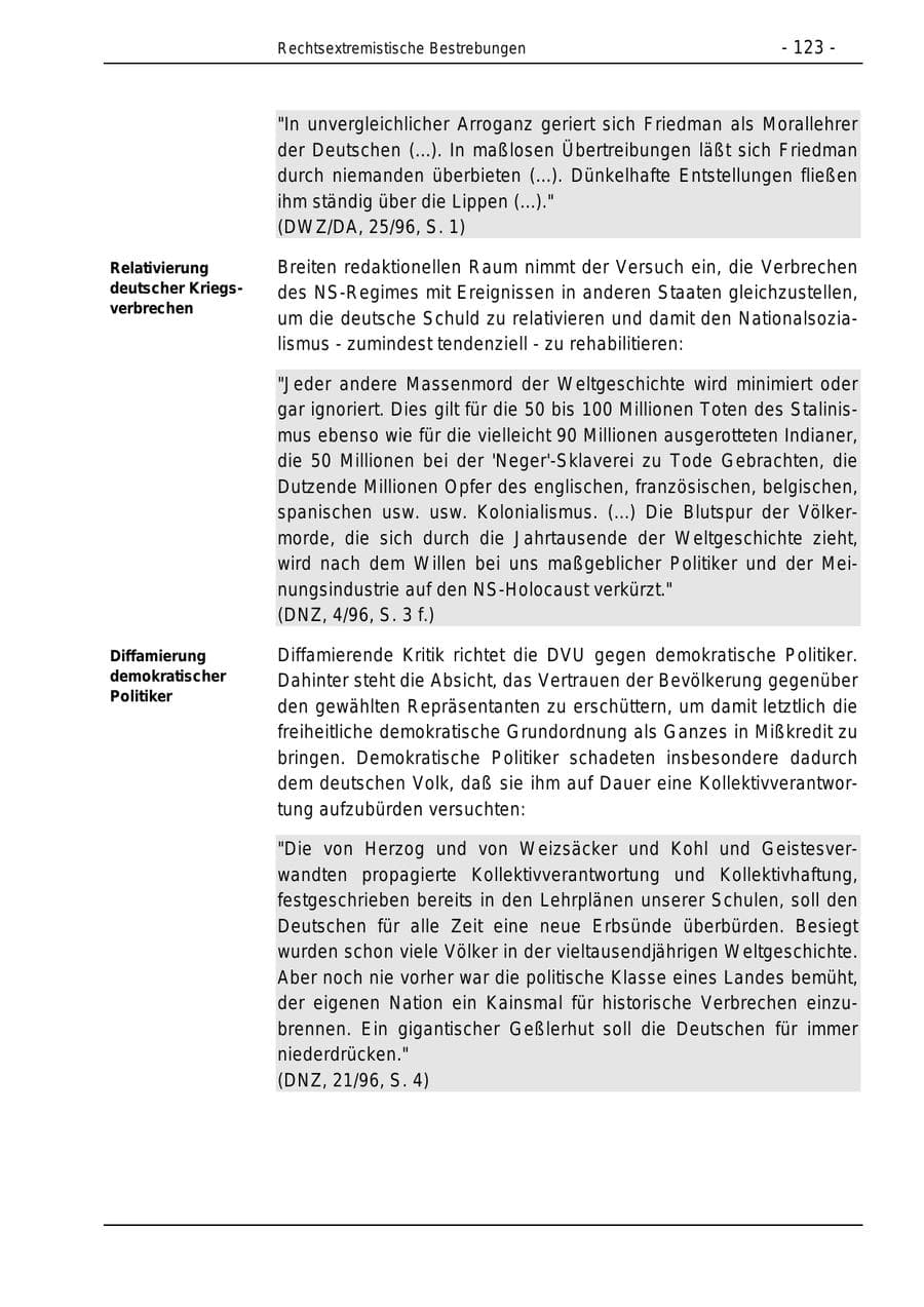 Seite 123 des Verfassungsschutzbericht 1996 Bund