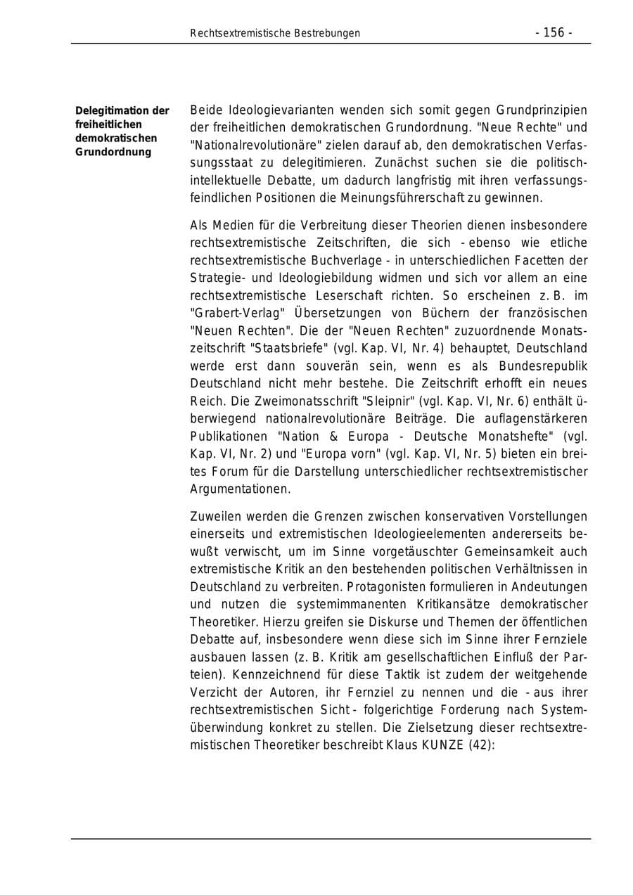 Seite 156 des Verfassungsschutzbericht 1996 Bund