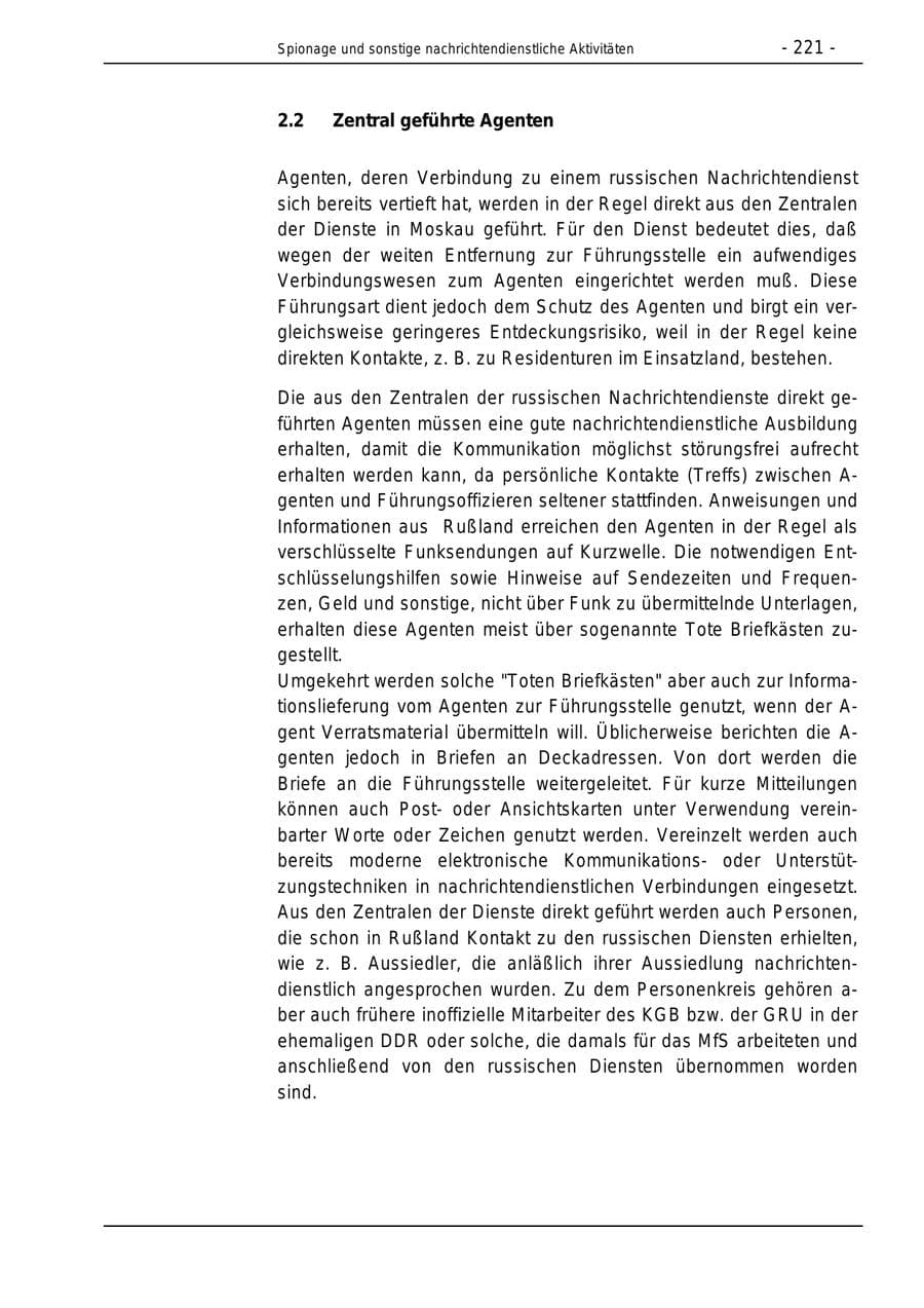 Seite 221 des Verfassungsschutzbericht 1996 Bund