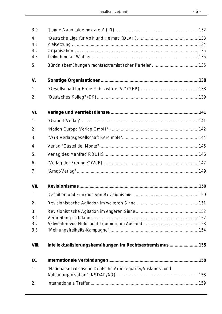 Seite 6 des Verfassungsschutzbericht 1996 Bund