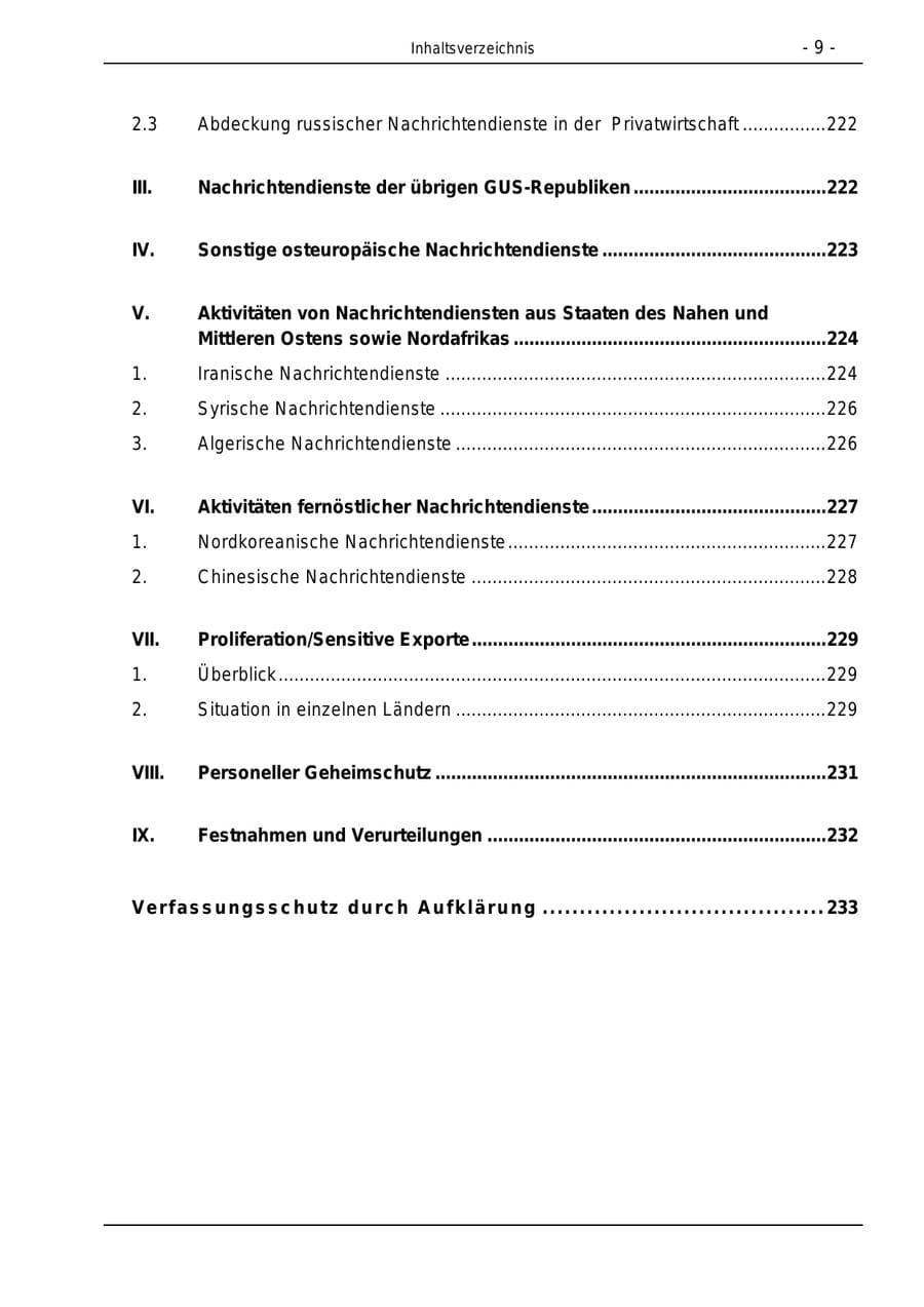 Seite 9 des Verfassungsschutzbericht 1996 Bund