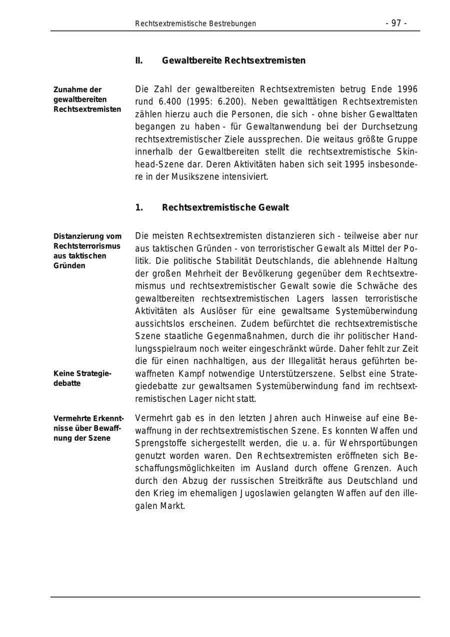 Seite 97 des Verfassungsschutzbericht 1996 Bund