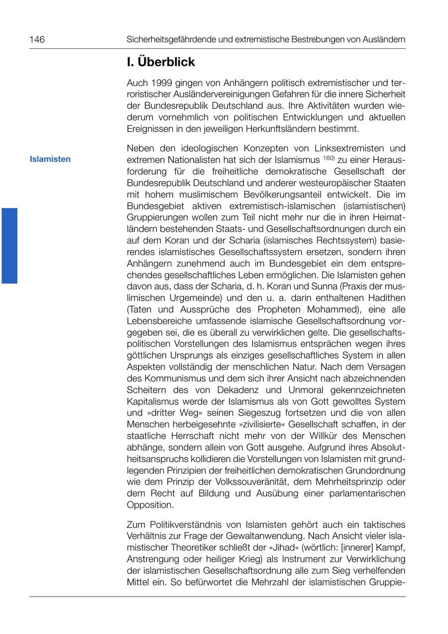 Seite 147 des Verfassungsschutzbericht 1999 Bund