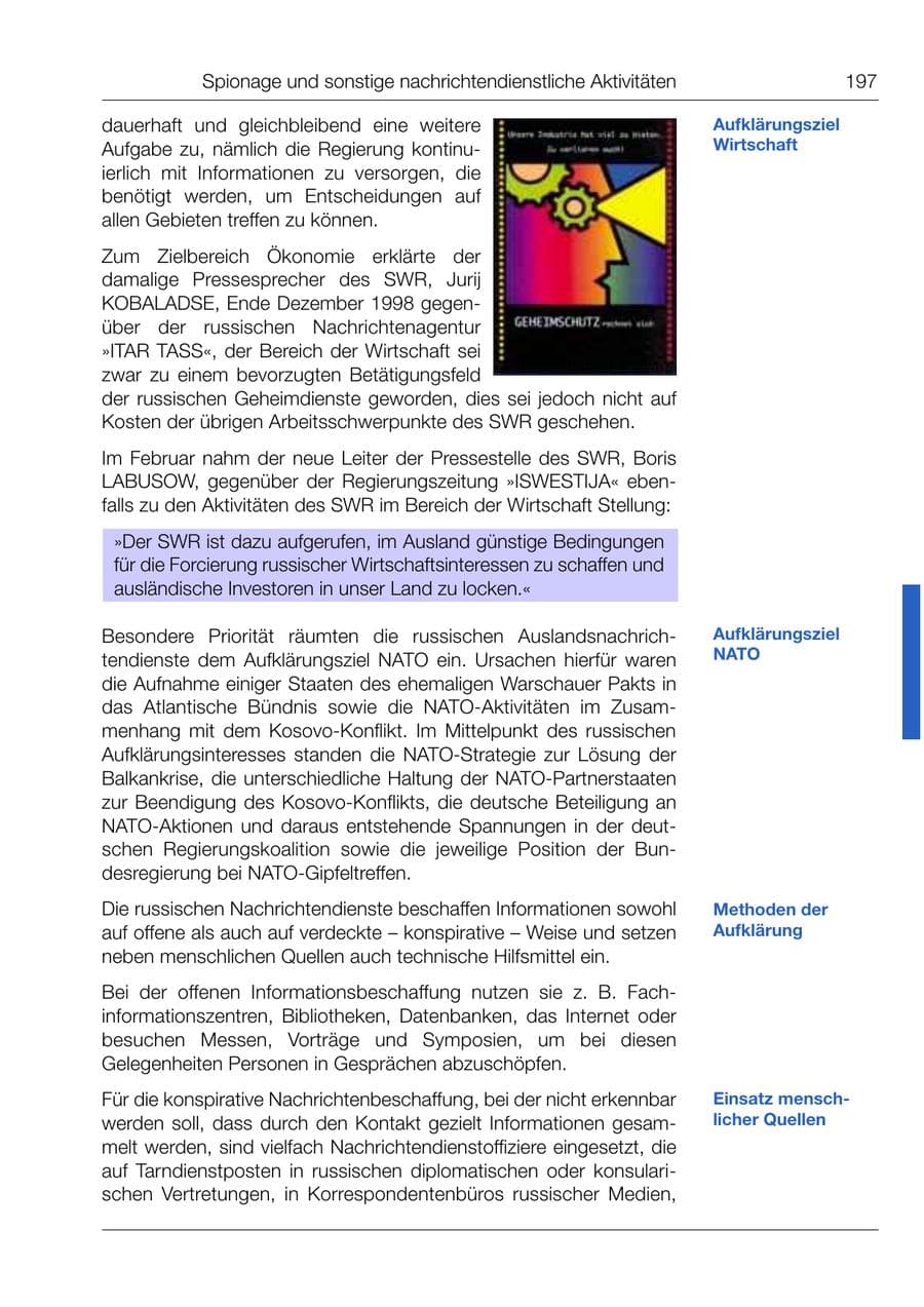 Seite 199 des Verfassungsschutzbericht 1999 Bund