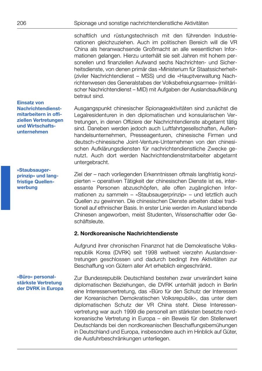 Seite 208 des Verfassungsschutzbericht 1999 Bund