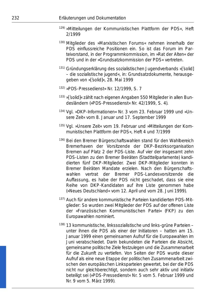 Seite 234 des Verfassungsschutzbericht 1999 Bund