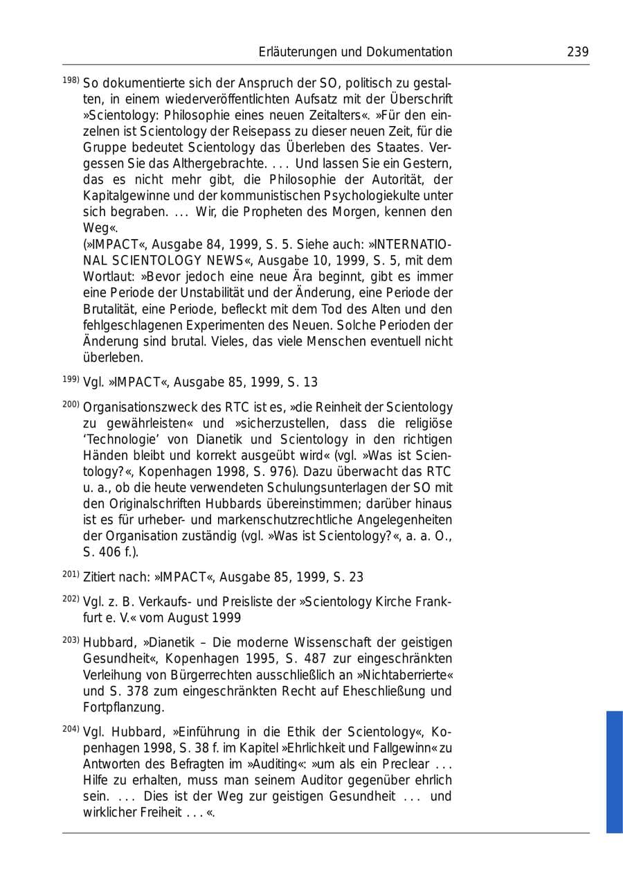 Seite 241 des Verfassungsschutzbericht 1999 Bund