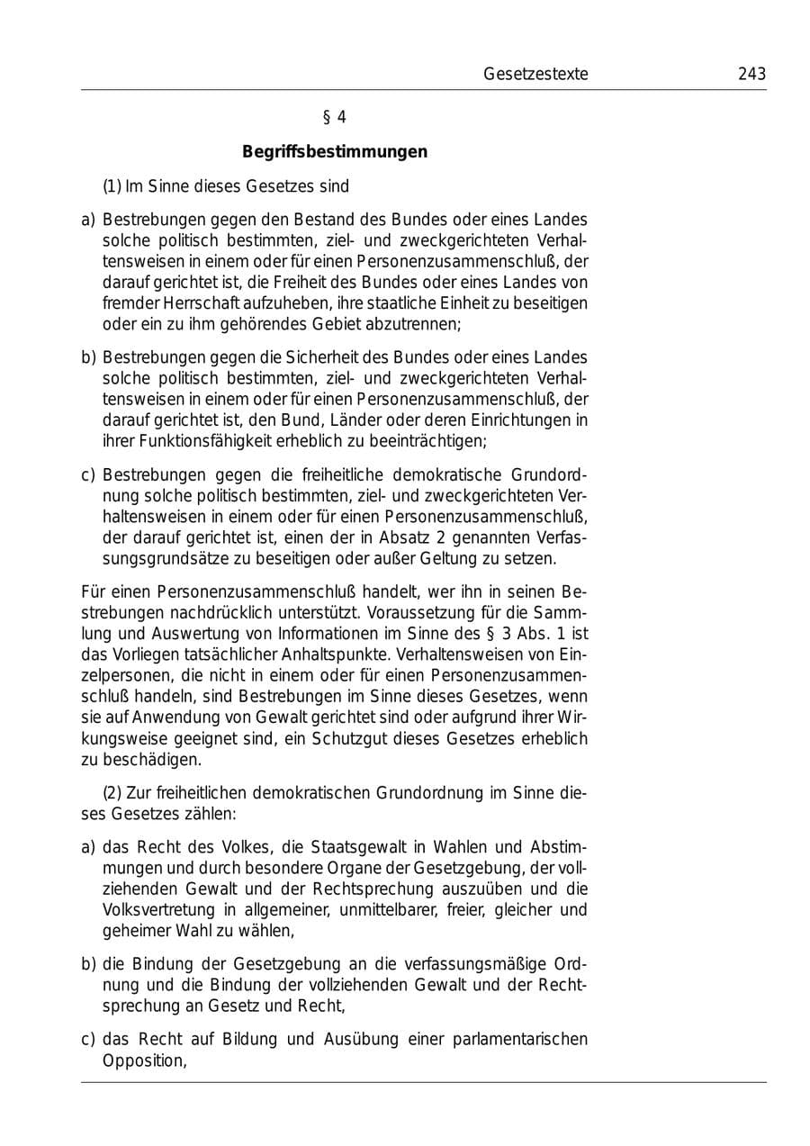 Seite 245 des Verfassungsschutzbericht 1999 Bund