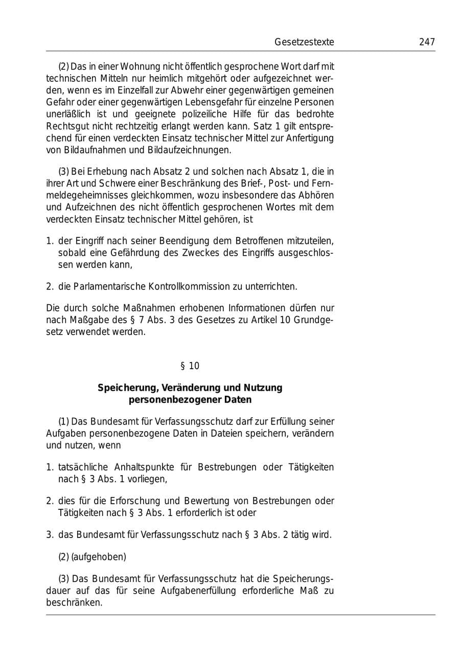 Seite 249 des Verfassungsschutzbericht 1999 Bund