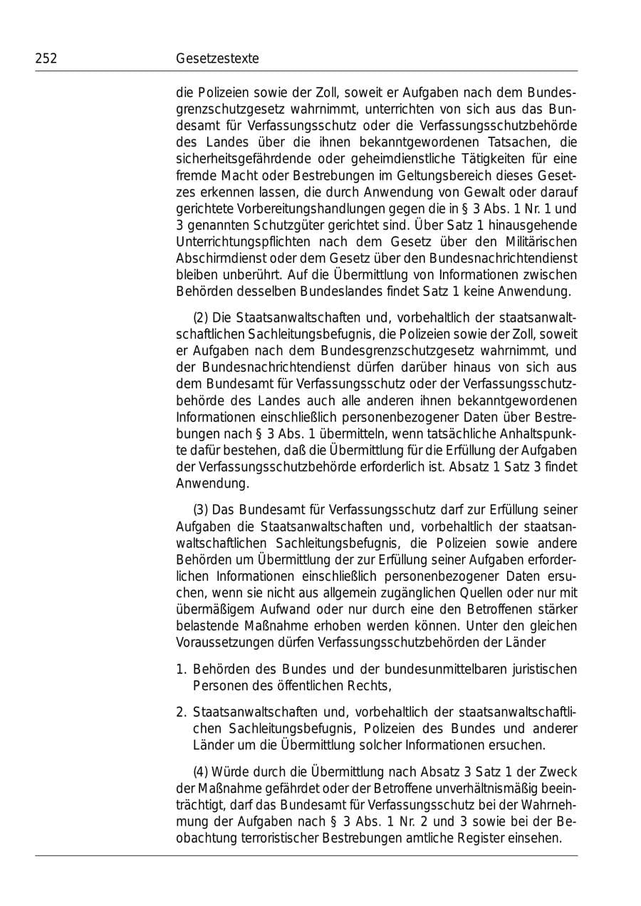 Seite 254 des Verfassungsschutzbericht 1999 Bund