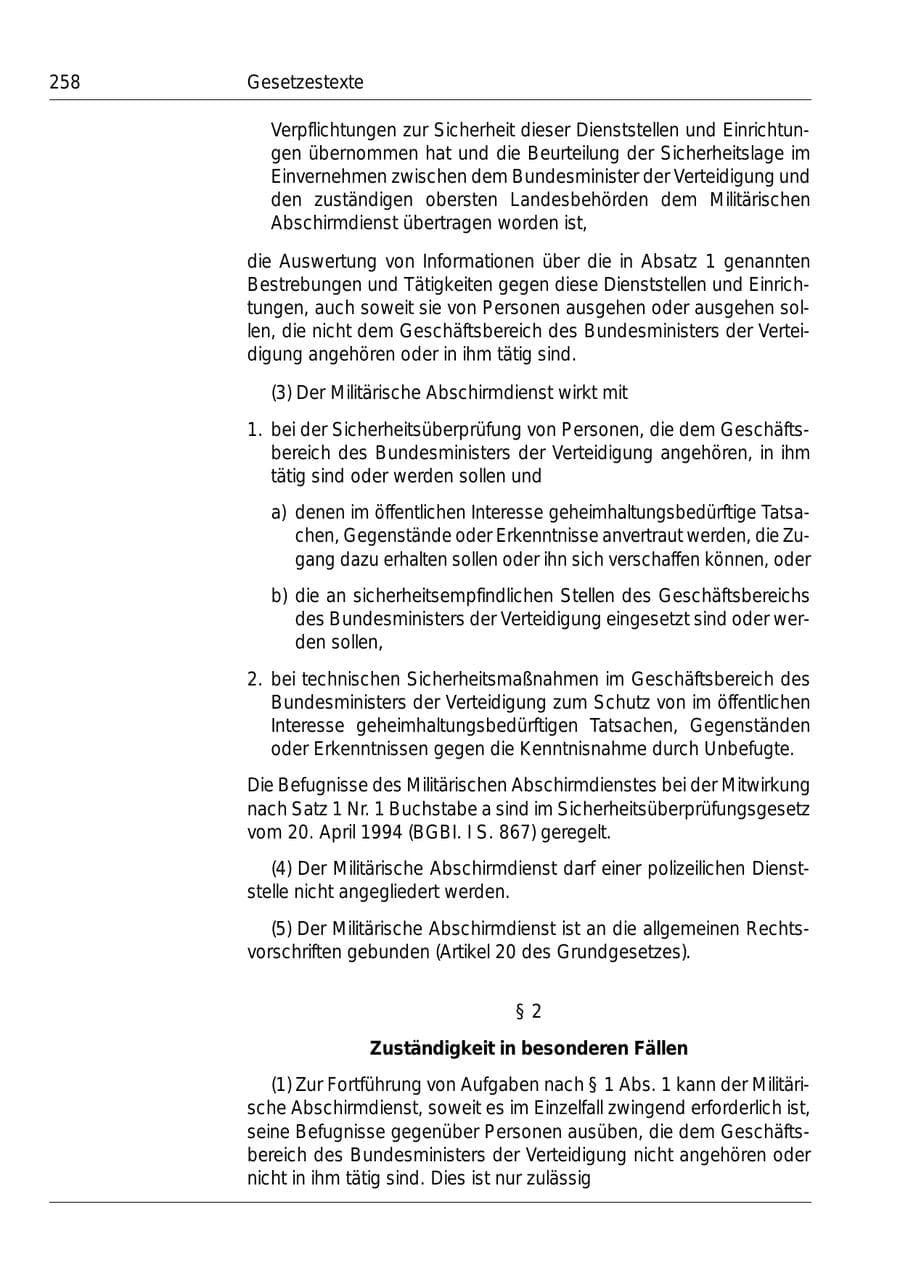 Seite 260 des Verfassungsschutzbericht 1999 Bund