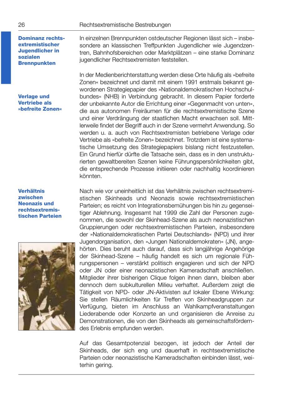 Seite 27 des Verfassungsschutzbericht 1999 Bund