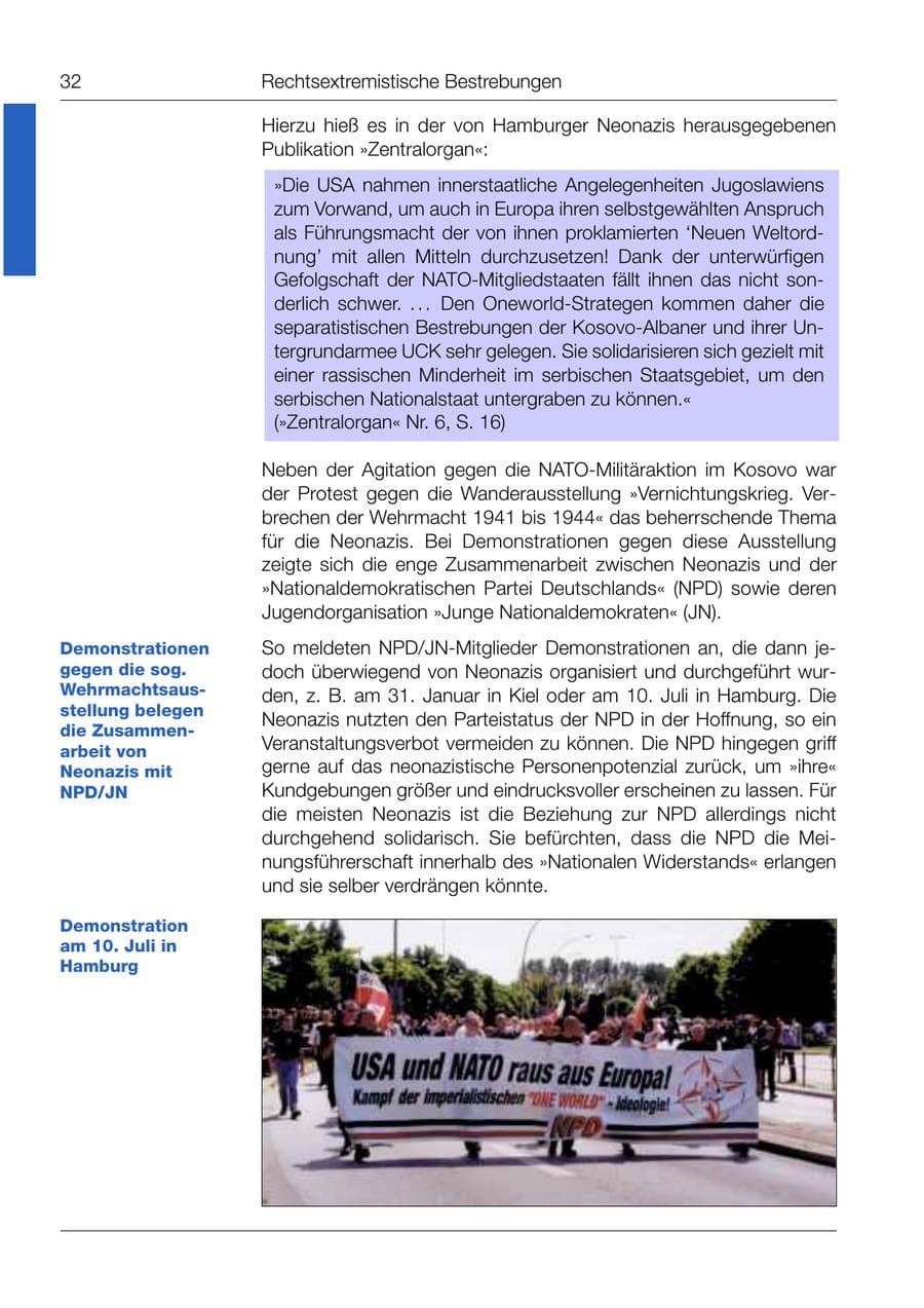 Seite 33 des Verfassungsschutzbericht 1999 Bund