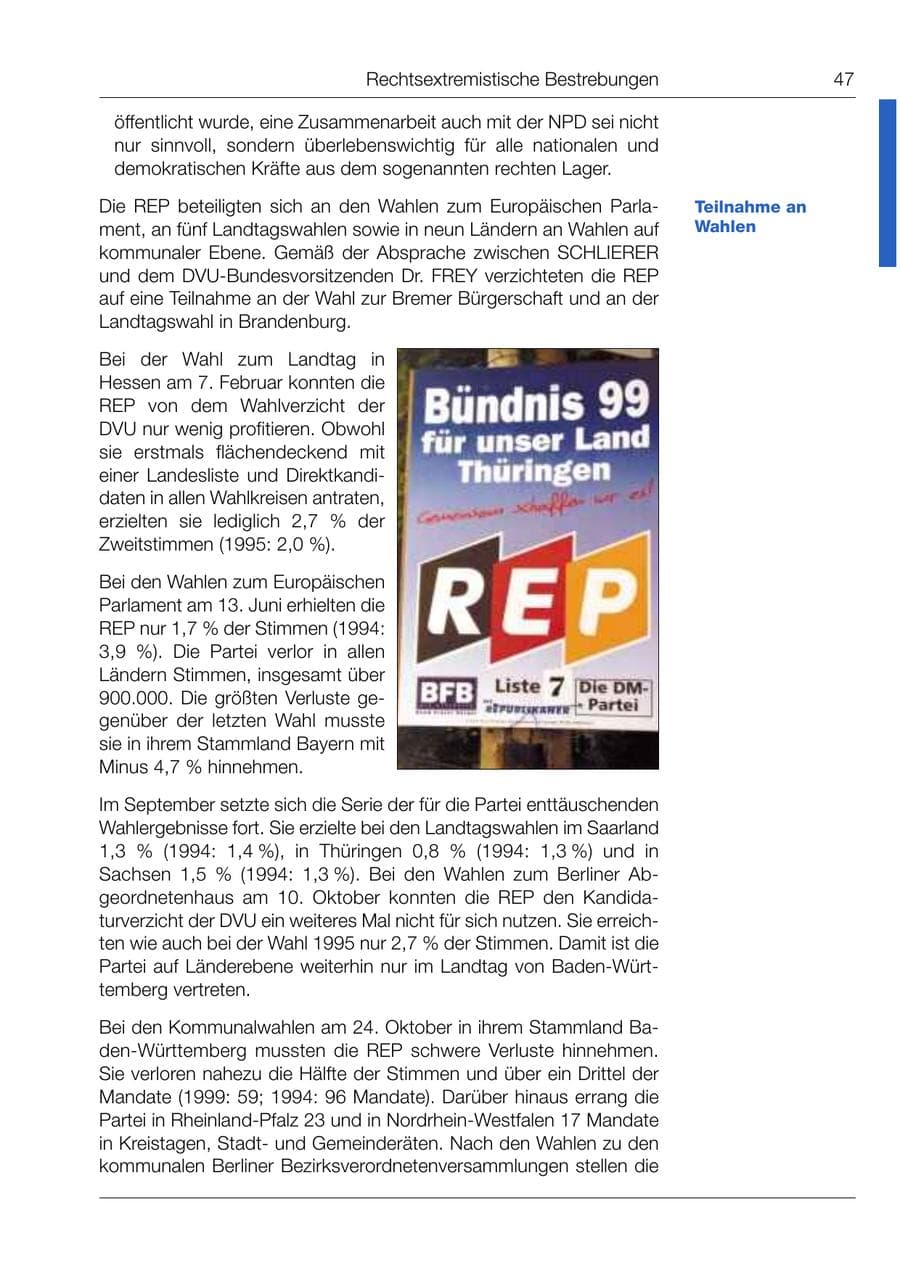 Seite 48 des Verfassungsschutzbericht 1999 Bund