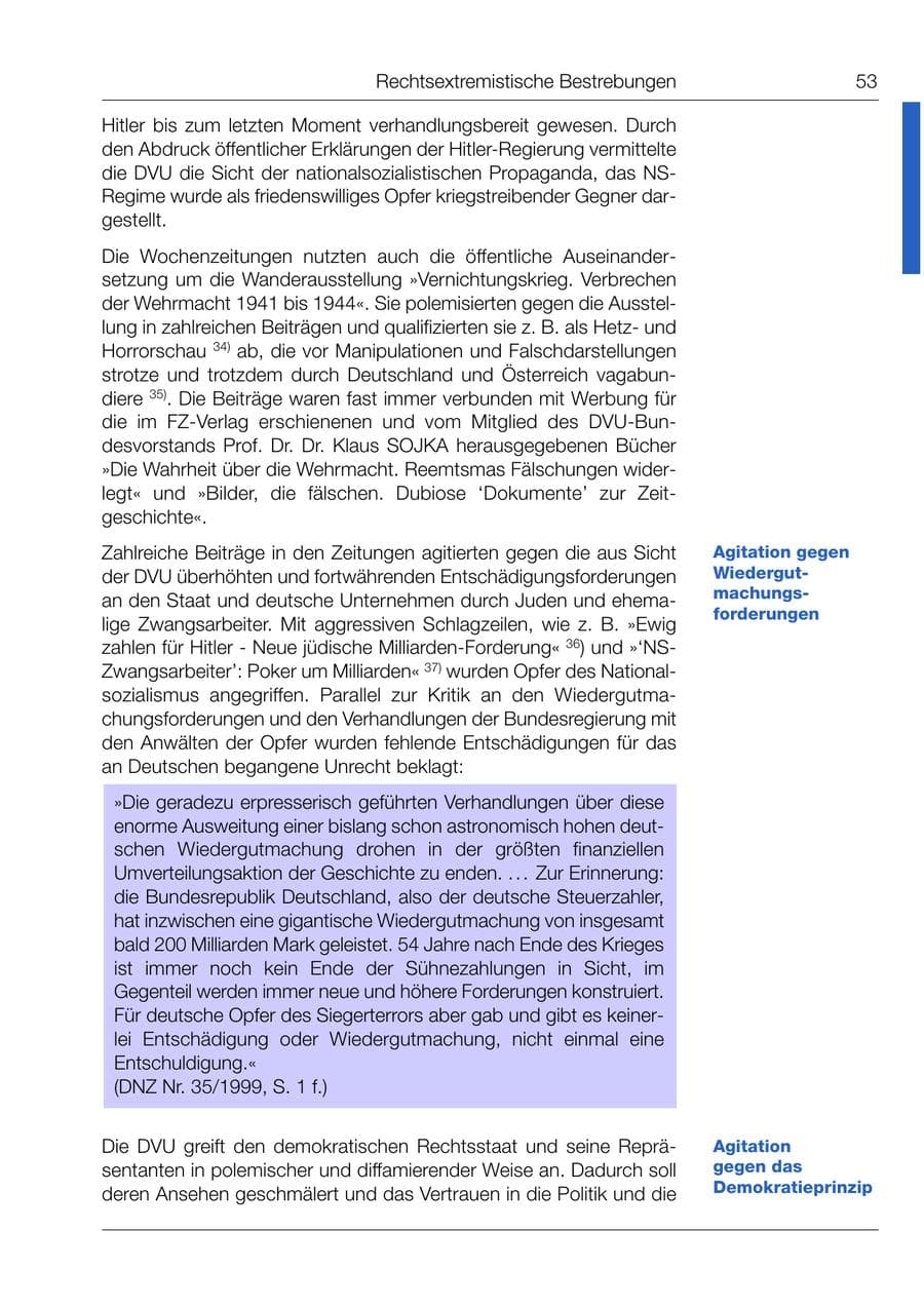 Seite 54 des Verfassungsschutzbericht 1999 Bund