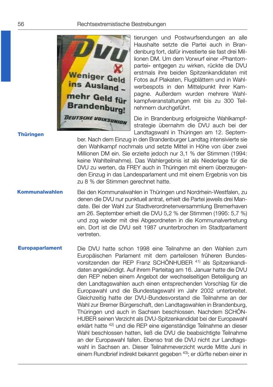 Seite 57 des Verfassungsschutzbericht 1999 Bund
