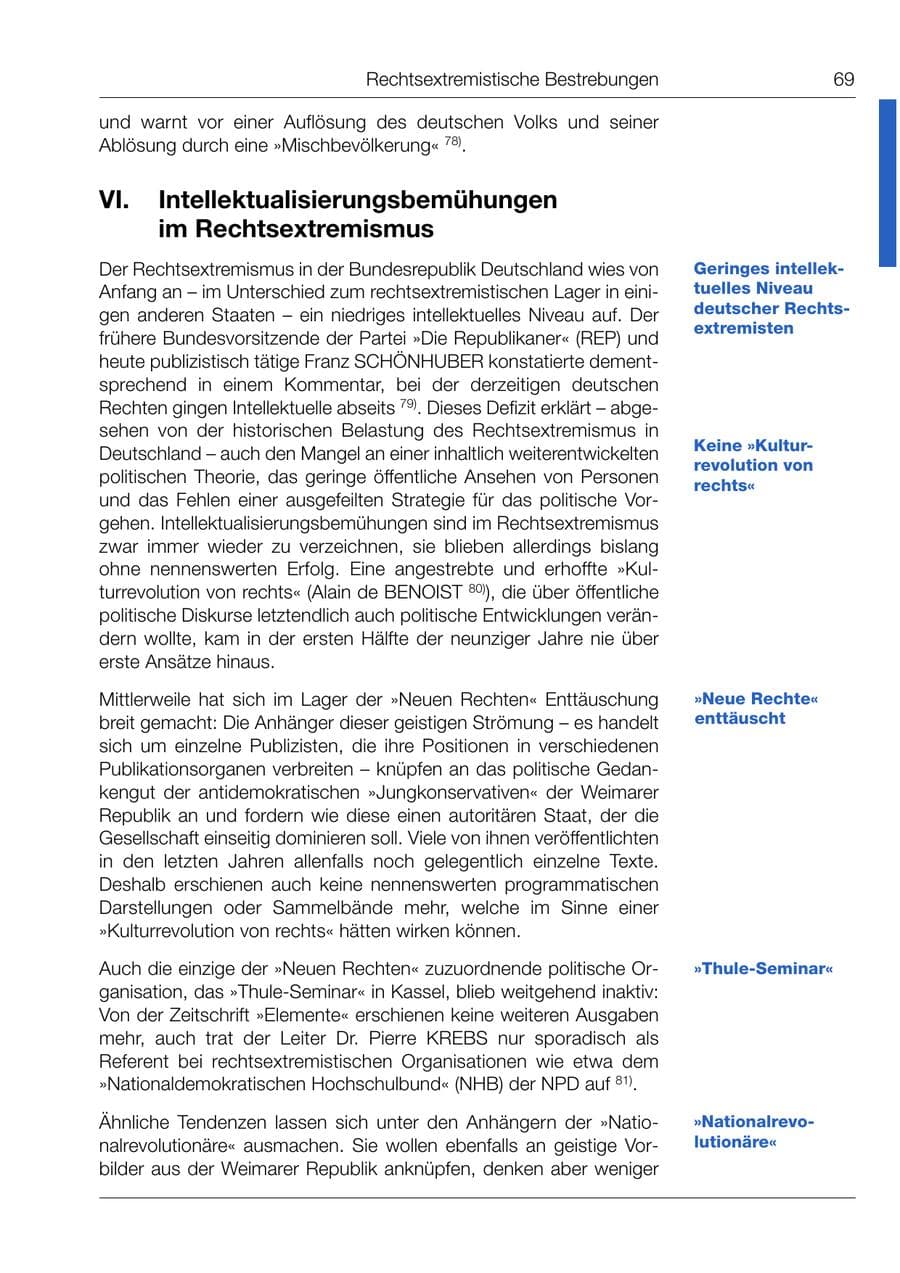 Seite 70 des Verfassungsschutzbericht 1999 Bund