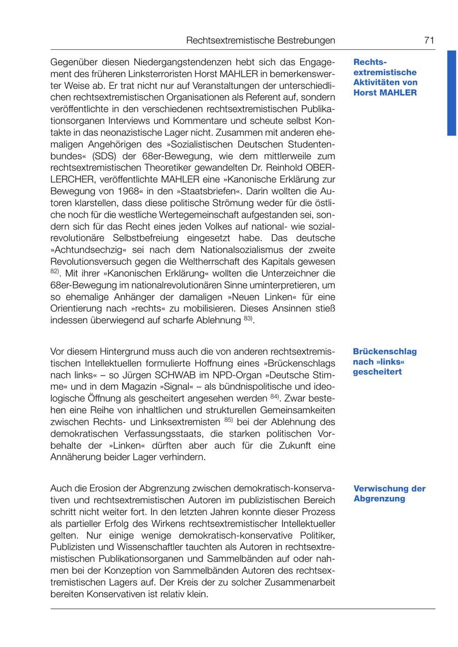 Seite 72 des Verfassungsschutzbericht 1999 Bund