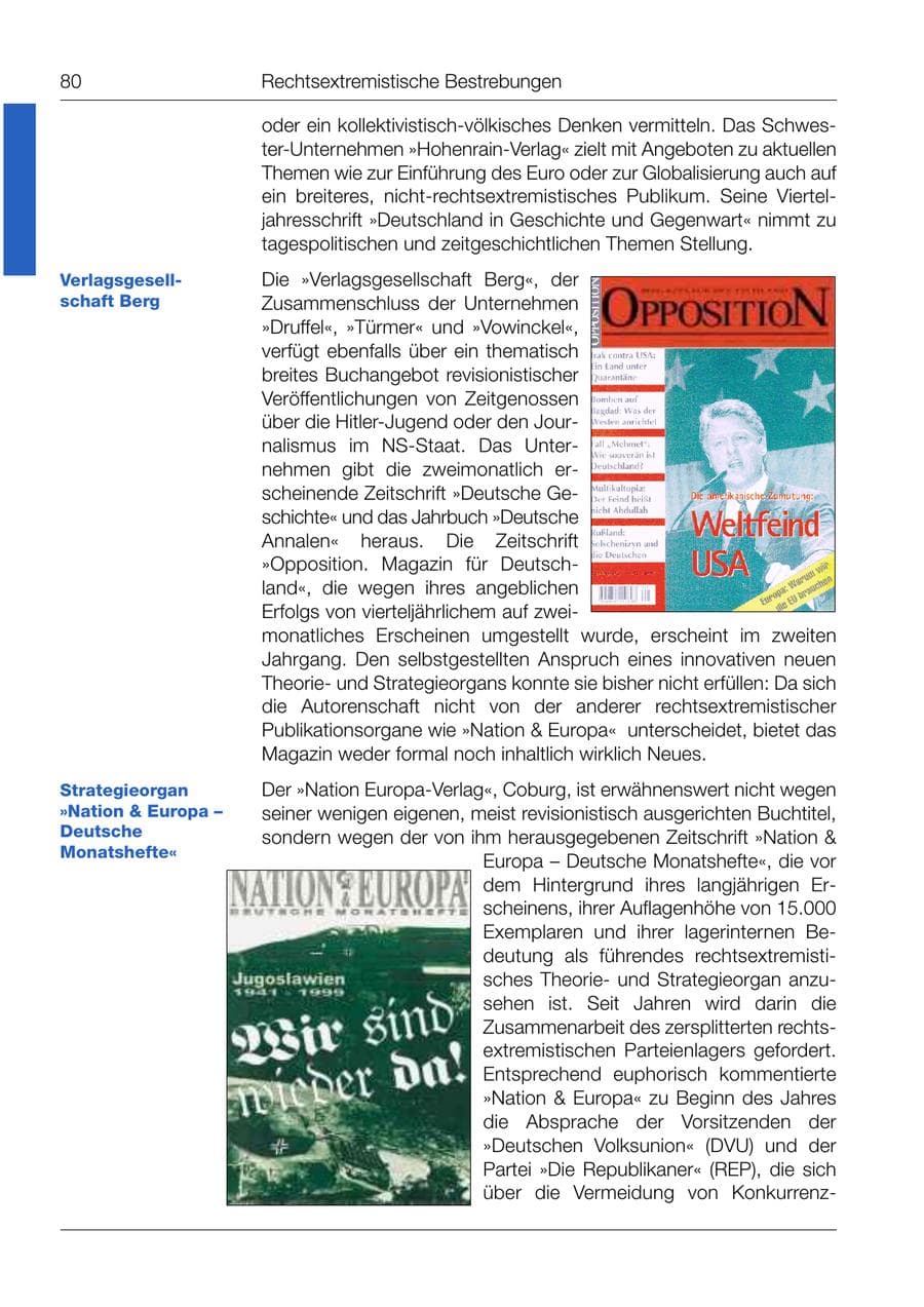 Seite 81 des Verfassungsschutzbericht 1999 Bund