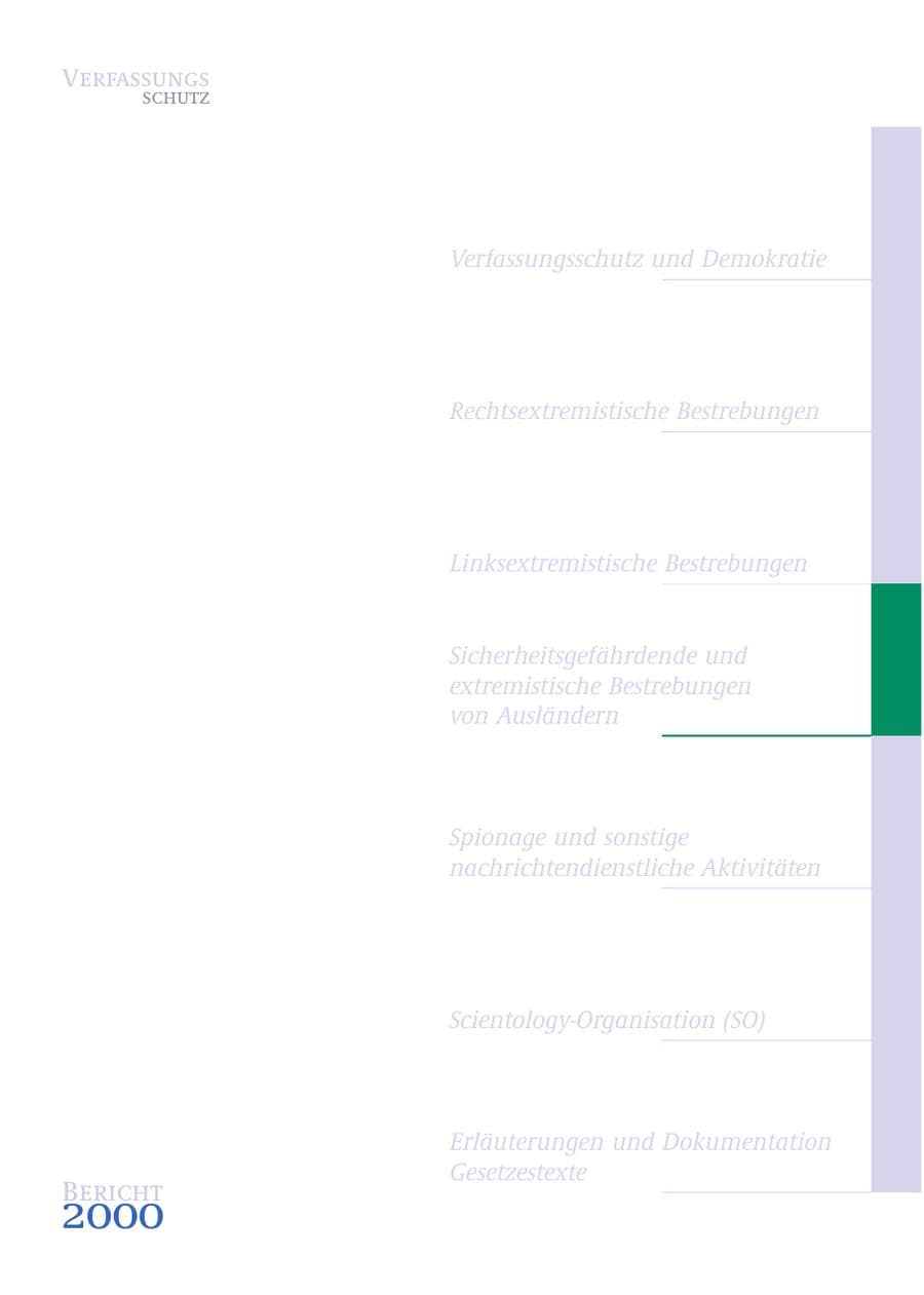 Seite 180 des Verfassungsschutzbericht 2000 Bund