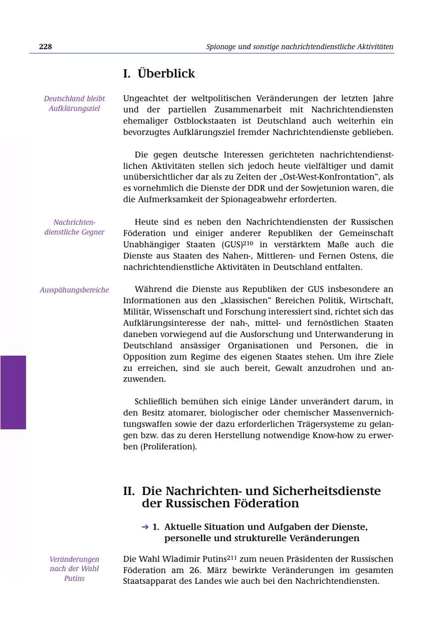 Seite 229 des Verfassungsschutzbericht 2000 Bund