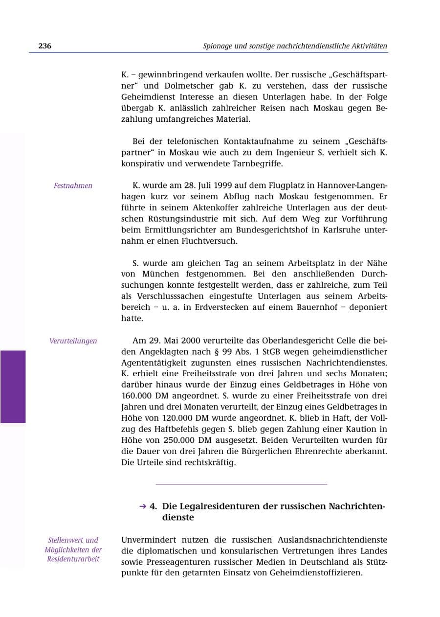 Seite 237 des Verfassungsschutzbericht 2000 Bund