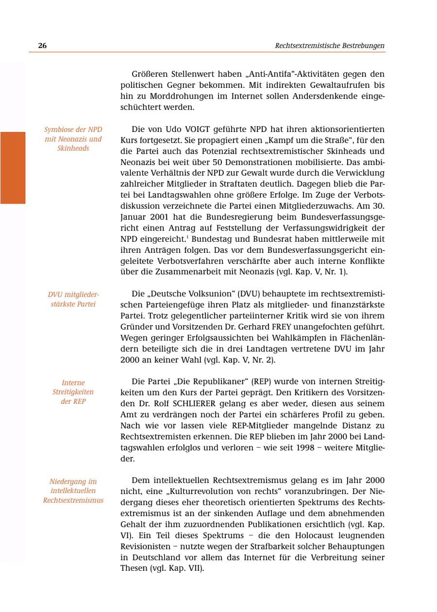 Seite 27 des Verfassungsschutzbericht 2000 Bund