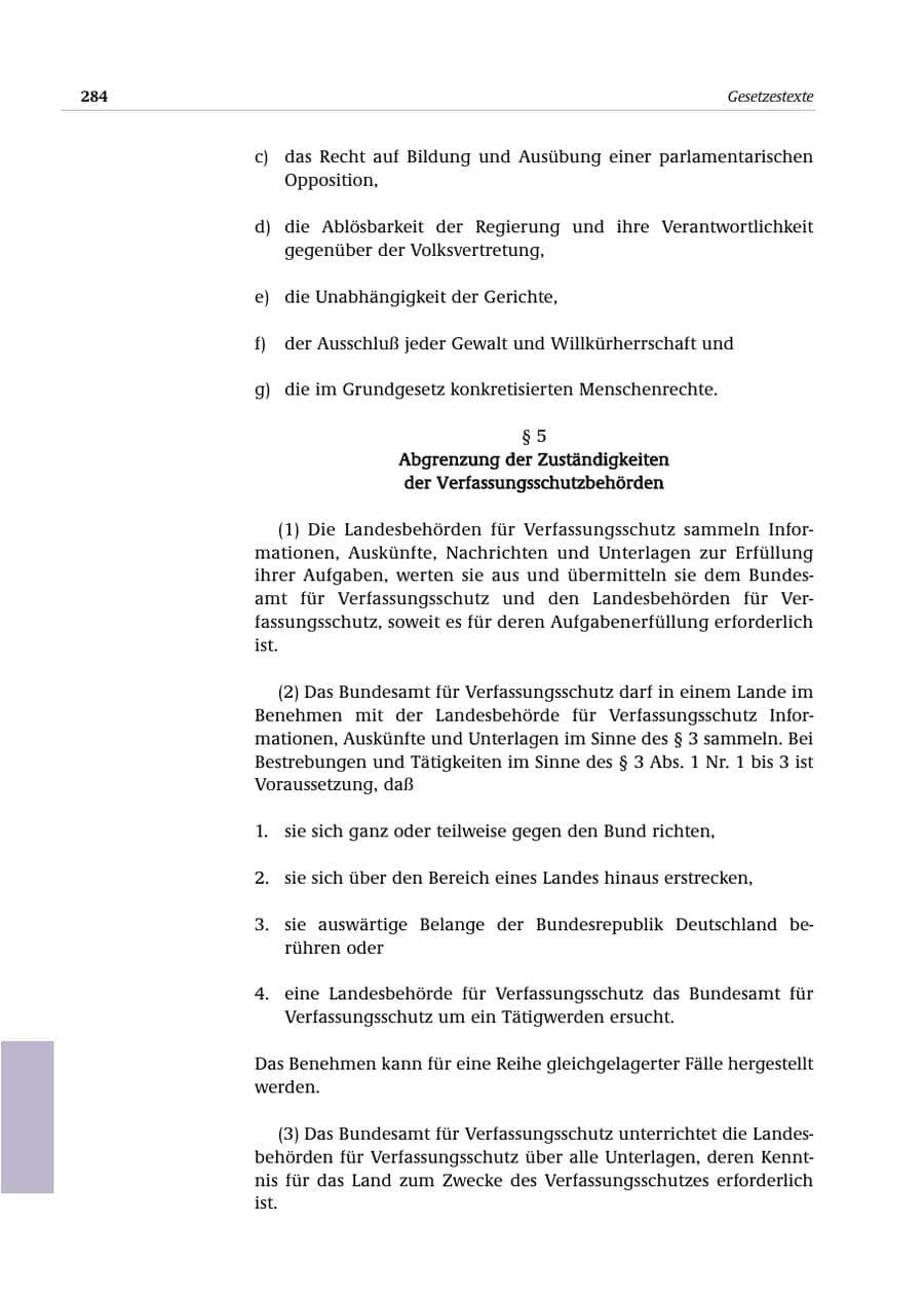 Seite 285 des Verfassungsschutzbericht 2000 Bund