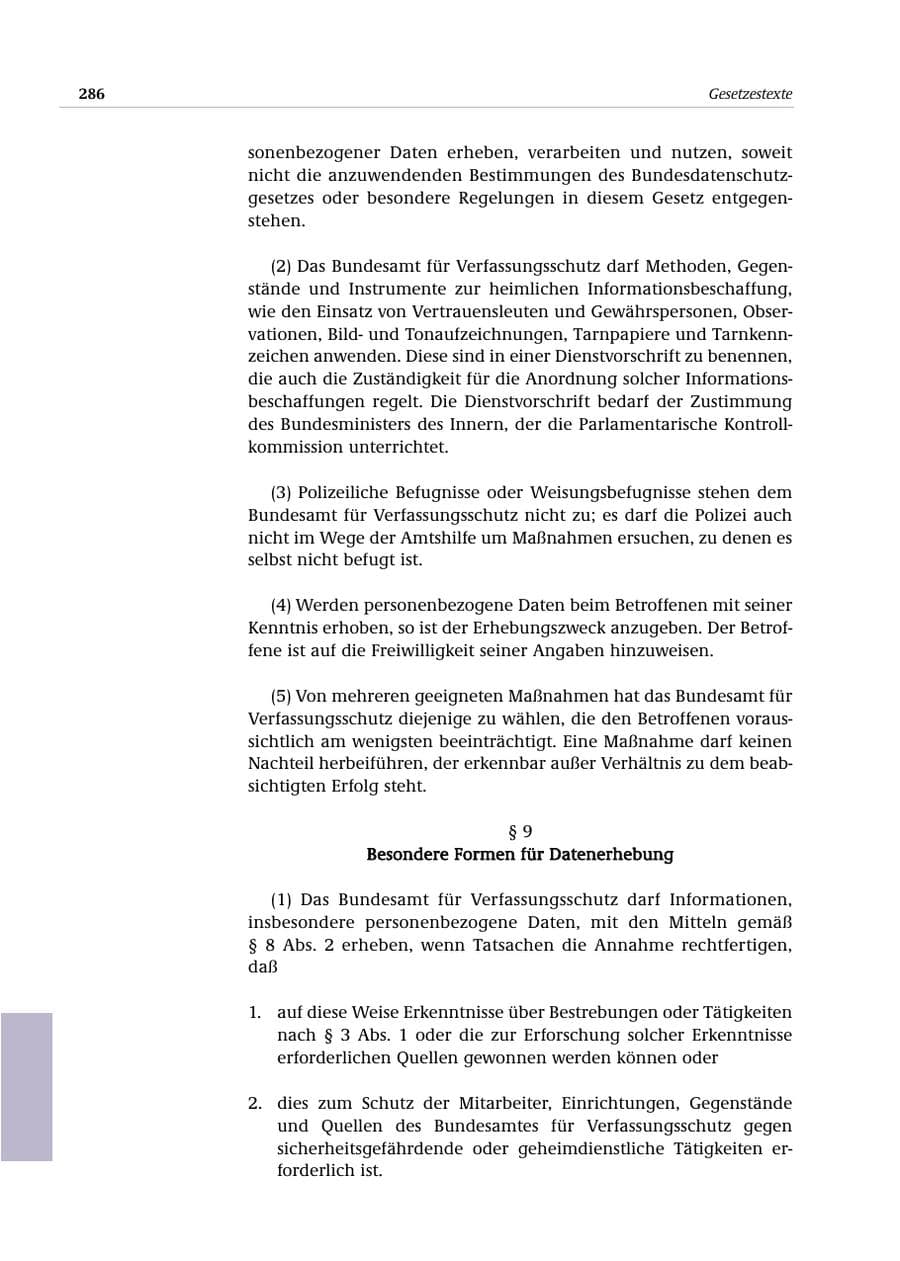 Seite 287 des Verfassungsschutzbericht 2000 Bund