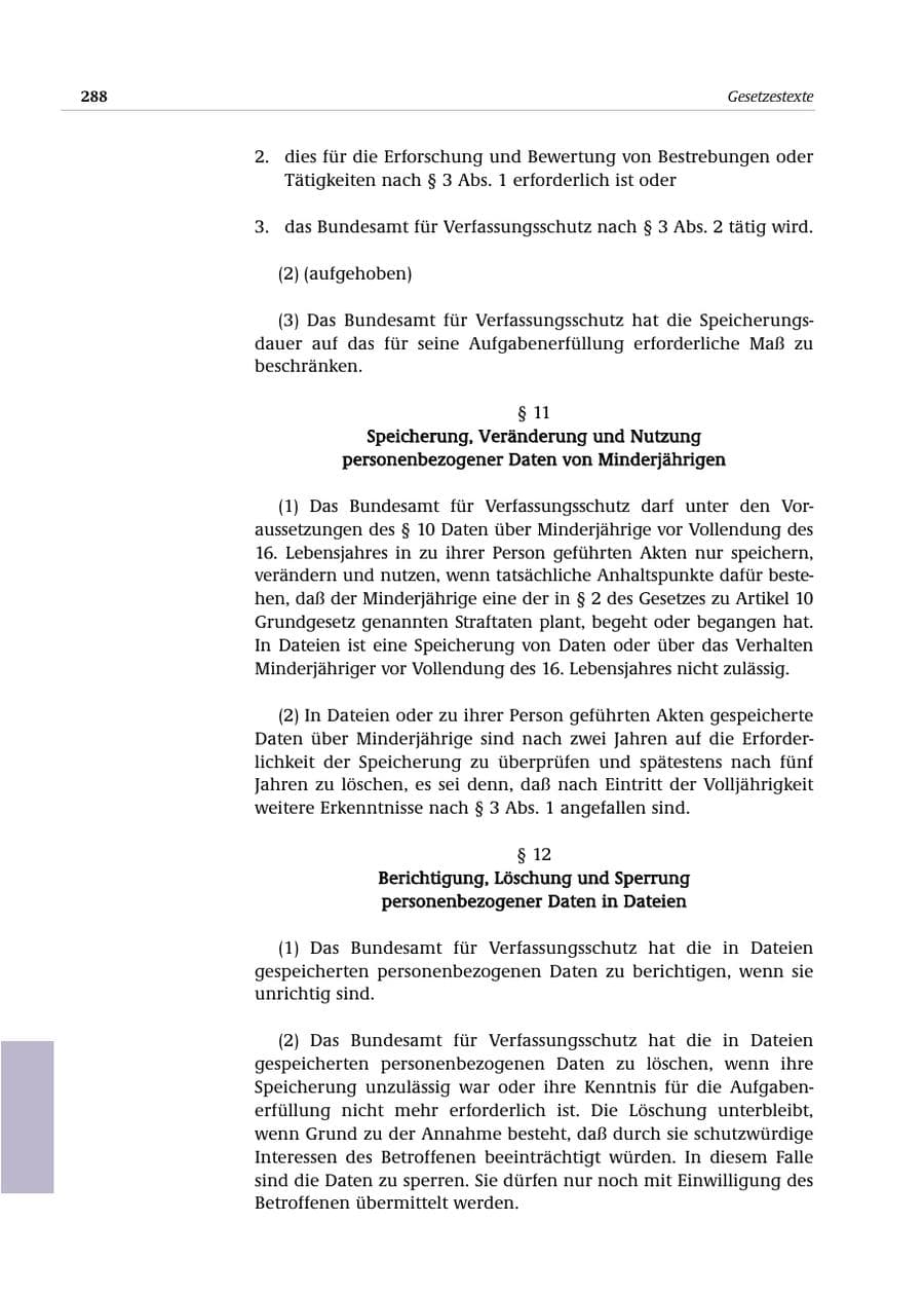 Seite 289 des Verfassungsschutzbericht 2000 Bund